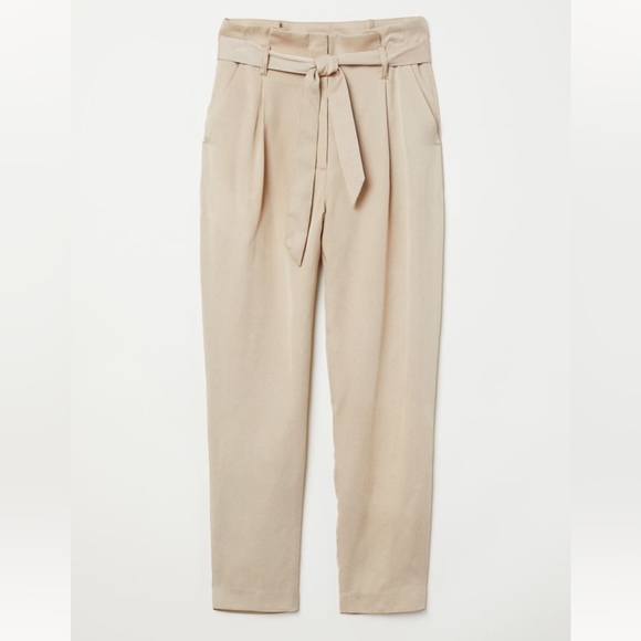 H&M Beige Paper Bag Trousers - Picture 1 of 6